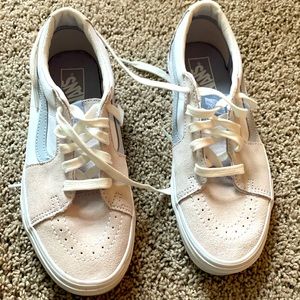 Vans cream suede and white old school